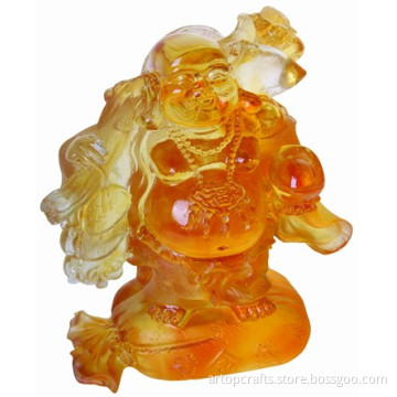 crystal crafts--the happy buddha statue